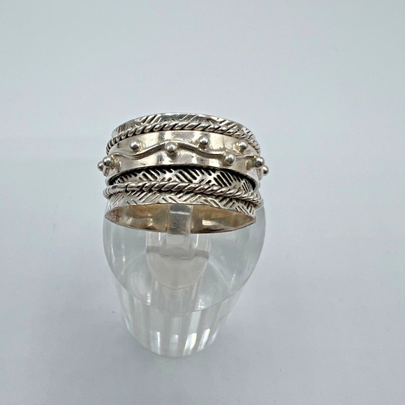 Signed DbM KENSINGTON Sterling Silver Spinner Ring - Size 6 - Picture 1 of 6